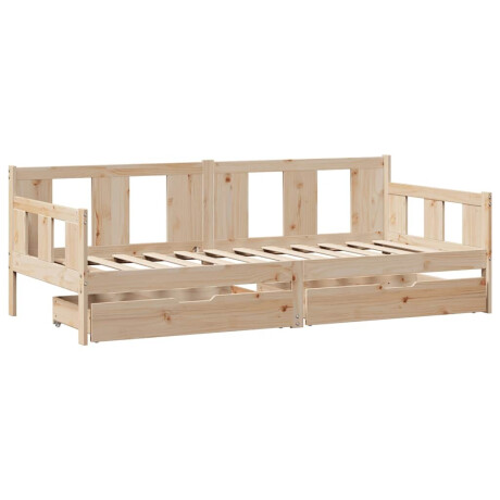 vidaXL Slaapbank met lades 90x190 cm massief grenenhout afbeelding3 - 1