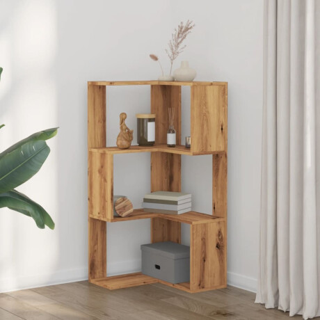 vidaXL Boekenkast 3-laags hoek 50x50x102 cm hout artisanaal eikenkleur afbeelding3 - 1