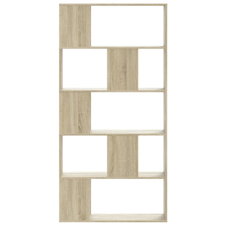 vidaXL Boekenkast 5-laags 80,5x23,5x162,5 cm bewerkt hout sonoma eiken afbeelding3 - 1