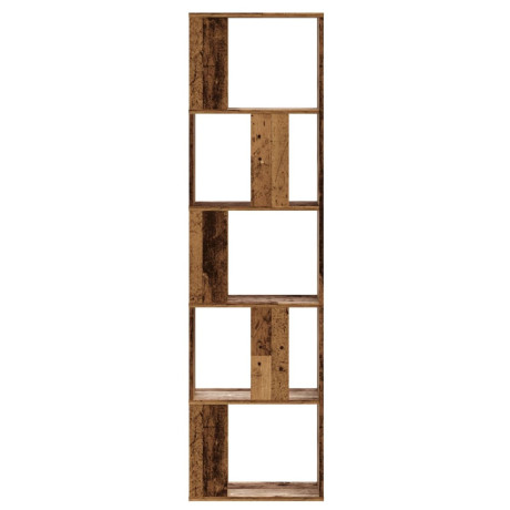 vidaXL Boekenkast 5-laags 45x23,5x162,5 cm bewerkt hout oud hout afbeelding3 - 1