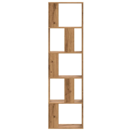 vidaXL Boekenkast 5-laags 45x23,5x162,5 cm hout artisanaal eikenkleur afbeelding3 - 1