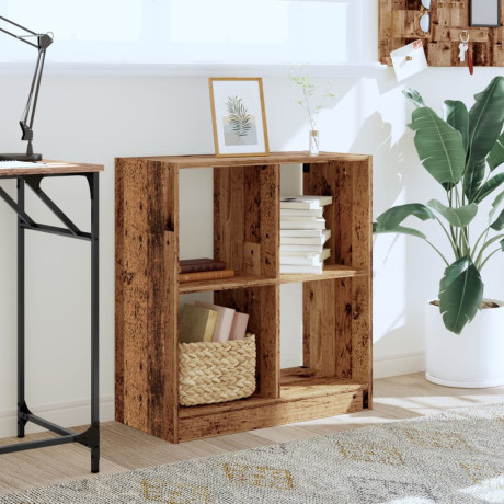 vidaXL Boekenkast 68,5x32x75 cm bewerkt hout oud houtkleurig afbeelding3 - 1
