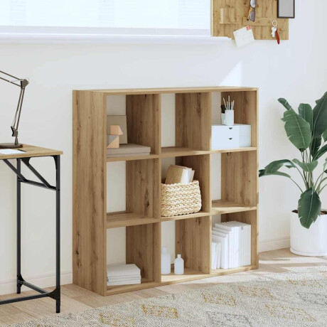 vidaXL Boekenkast 102x32x102 cm bewerkt hout artisanaal eikenkleurig afbeelding3 - 1
