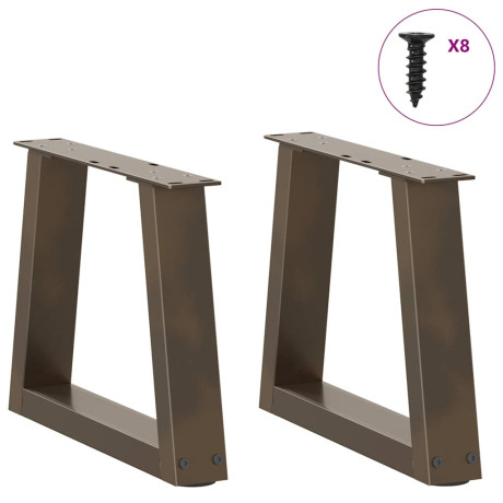 vidaXL Salontafelpoten 2 st V-vormig 30x(30-31,3) cm staal naturel afbeelding3 - 1