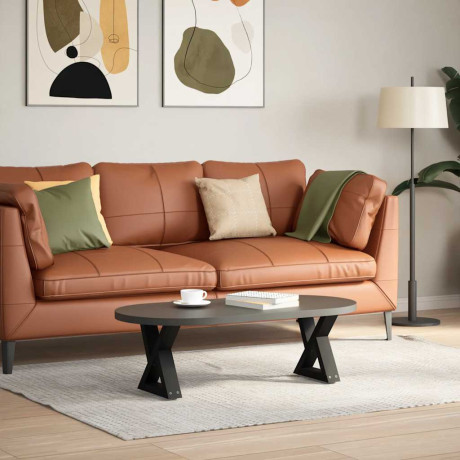 vidaXL Salontafelpoten 2 st 30x(30-31,3) cm staal zwart afbeelding3 - 1