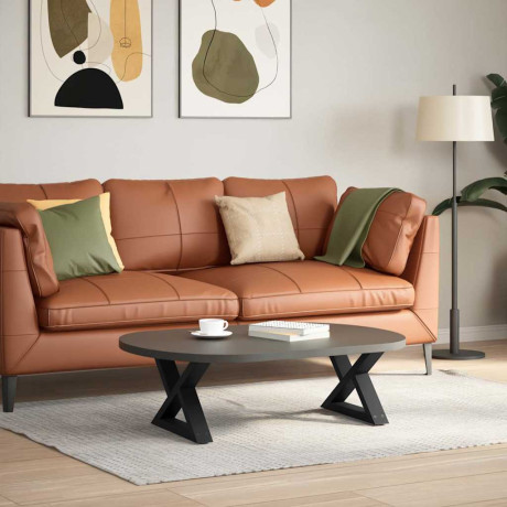vidaXL Salontafelpoten 2 st 50x(30-31,3) cm staal zwart afbeelding3 - 1