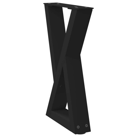 vidaXL Salontafelpoten 2 st 38x(42-43,3) cm staal zwart afbeelding3 - 1