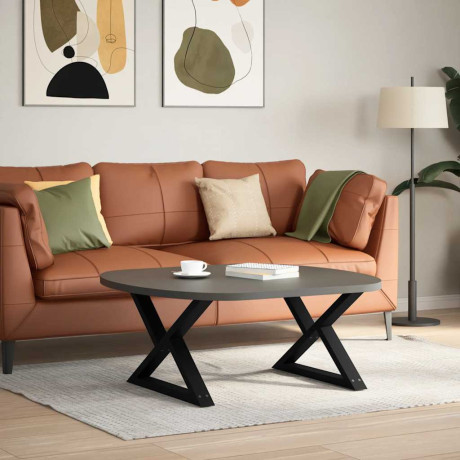 vidaXL Salontafelpoten 2 st 70x(42-43,3) cm staal zwart afbeelding3 - 1