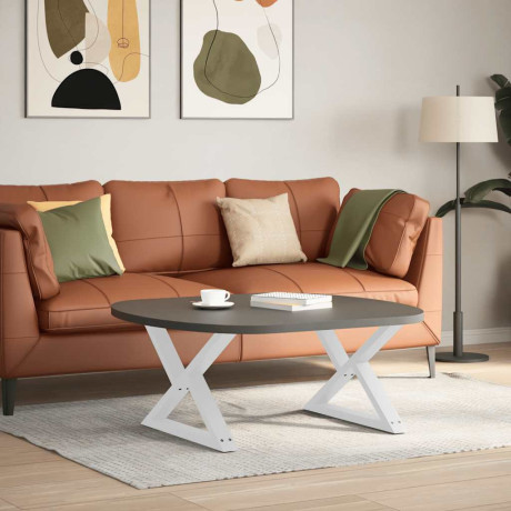 vidaXL Salontafelpoten 2 st 70x(42-43,3) cm staal wit afbeelding3 - 1