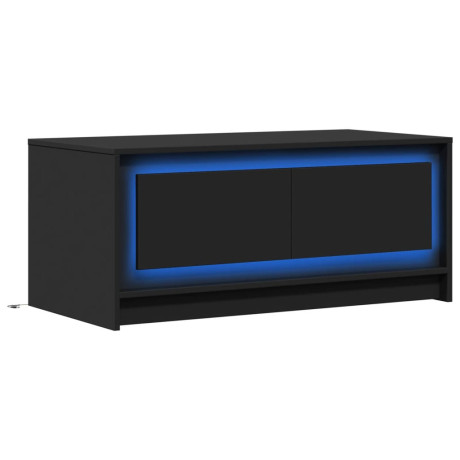 vidaXL Salontafel met LED-verlichting bewerkt hout zwart afbeelding3 - 1