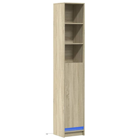 vidaXL Dressoir met LED 36x32,5x200cm bewerkt hout sonoma eikenkleurig afbeelding3 - 1