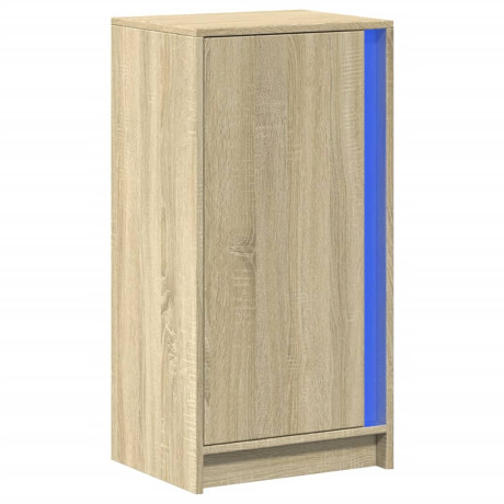 vidaXL Dressoir met LED 42,5x34x85 cm bewerkt hout sonoma eikenkleurig afbeelding3 - 1