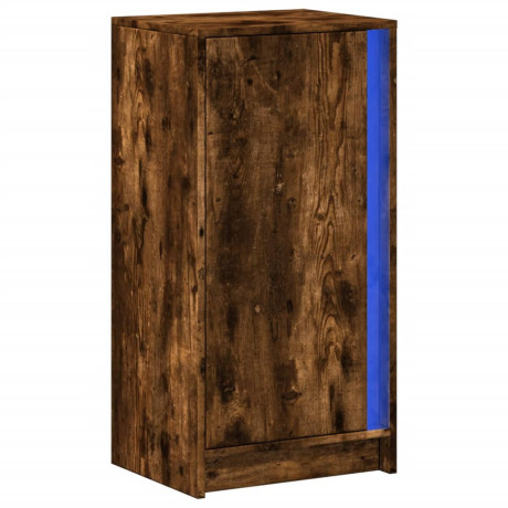 vidaXL Dressoir met LED 42,5x34x85 cm bewerkt hout gerookt eikenkleur afbeelding3 - 1