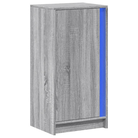 vidaXL Dressoir met LED 42,5x34x85 cm bewerkt hout grijs sonoma eiken afbeelding3 - 1