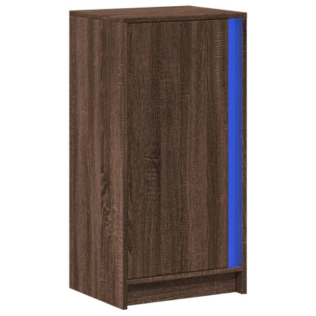 vidaXL Dressoir met LED 42,5x34x85 cm bewerkt hout bruin eikenkleur afbeelding3 - 1