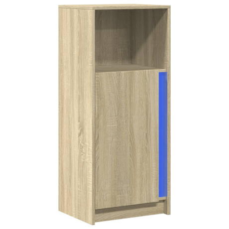 vidaXL Dressoir met LED 42,5x34x100 cm bewerkt hout sonoma eikenkleur afbeelding3 - 1