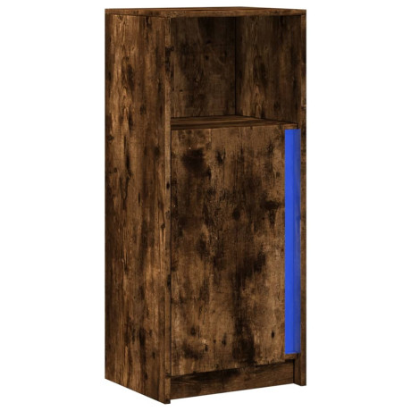 vidaXL Dressoir met LED 42,5x34x100 cm bewerkt hout gerookt eikenkleur afbeelding3 - 1