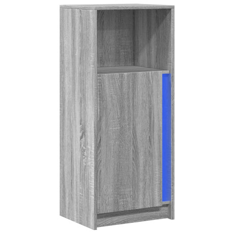 vidaXL Dressoir met LED 42,5x34x100 cm bewerkt hout grijs sonoma eiken afbeelding3 - 1