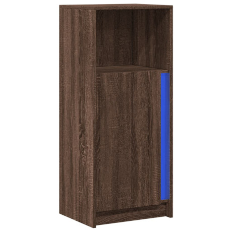 vidaXL Dressoir met LED 42,5x34x100 cm bewerkt hout bruin eikenkleur afbeelding3 - 1