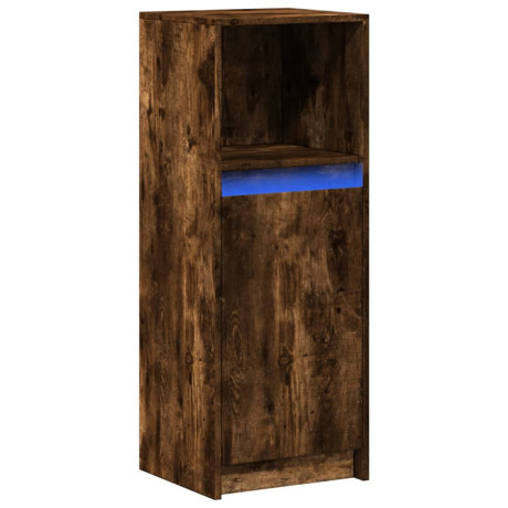 vidaXL Dressoir met LED 38x34x100 cm bewerkt hout gerookt eikenkleurig afbeelding3 - 1