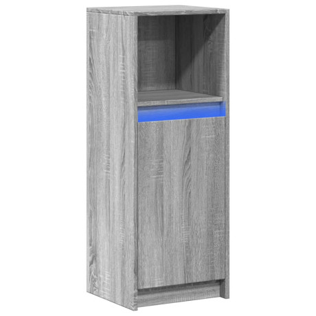 vidaXL Dressoir met LED 38x34x100 cm bewerkt hout grijs sonoma eiken afbeelding3 - 1