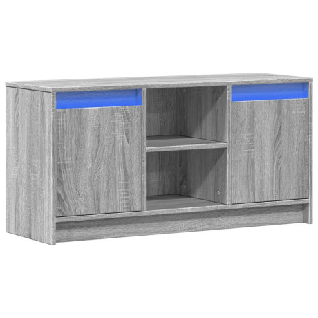 vidaXL Tv-meubel met LED 100x34x50 cm bewerkt hout grijs sonoma eiken afbeelding3 - 1