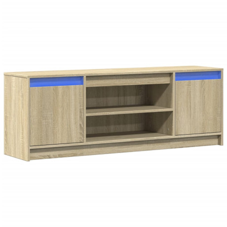 vidaXL Tv-meubel met LED 139,5x34x50 cm bewerkt hout sonoma eikenkleur afbeelding3 - 1