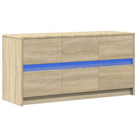 vidaXL Tv-meubel met LED 100x34x50 cm bewerkt hout sonoma eikenkleurig afbeelding3 - 1