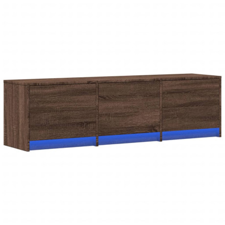 vidaXL Tv-meubel met LED 140x34x40 cm bewerkt hout bruin eikenkleurig afbeelding3 - 1