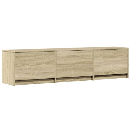 vidaXL Tv-meubel met LED 165x34x40 cm bewerkt hout sonoma eikenkleurig afbeelding3 - 1