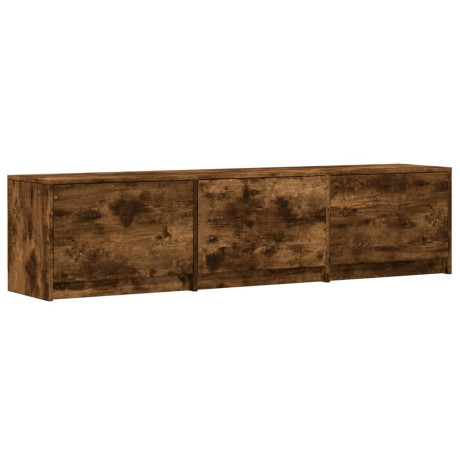 vidaXL Tv-meubel met LED 165x34x40 cm bewerkt hout gerookt eikenkleur afbeelding3 - 1
