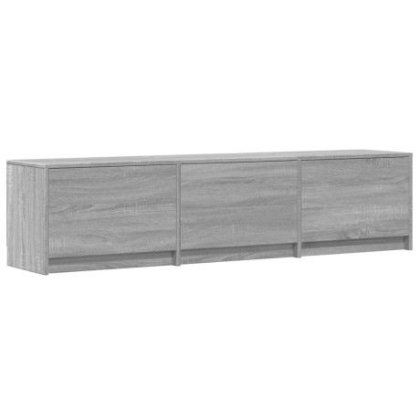 vidaXL Tv-meubel met LED 165x34x40 cm bewerkt hout grijs sonoma eiken afbeelding3 - 1