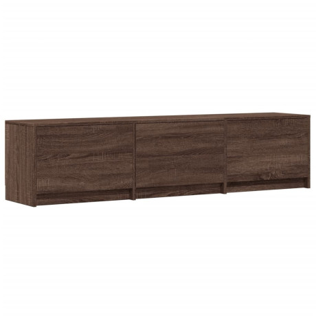 vidaXL Tv-meubel met LED 165x34x40 cm bewerkt hout bruin eikenkleurig afbeelding3 - 1