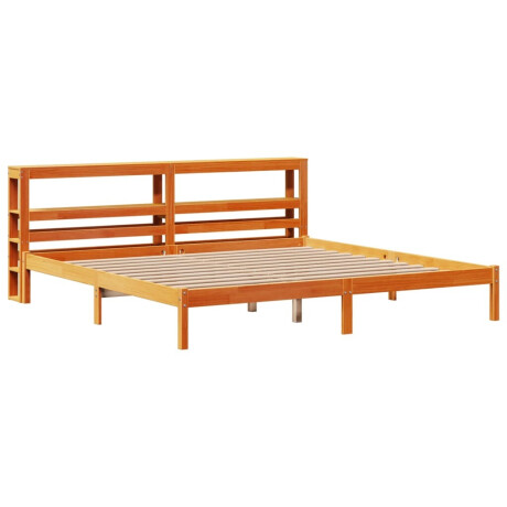 vidaXL Bedframe met hoofdbord massief grenenhout wasbruin 180x200 cm afbeelding3 - 1