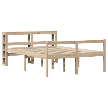 vidaXL Seniorenbed met hoofdbord massief grenenhout 140x190 cm afbeelding3 - 1