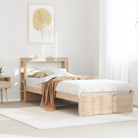 vidaXL Bedframe met hoofdbord massief grenenhout 75x190 cm afbeelding3 - 1