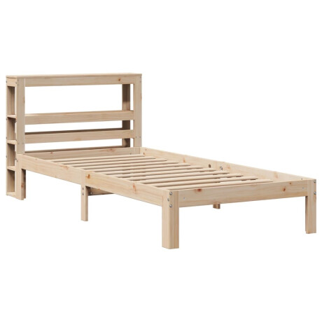 vidaXL Bedframe met hoofdbord massief grenenhout 100x200 cm afbeelding3 - 1