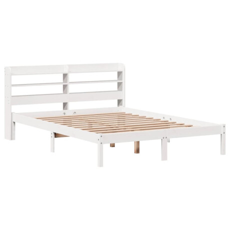 vidaXL Bedframe zonder matras massief grenenhout wit 120x200 cm afbeelding3 - 1