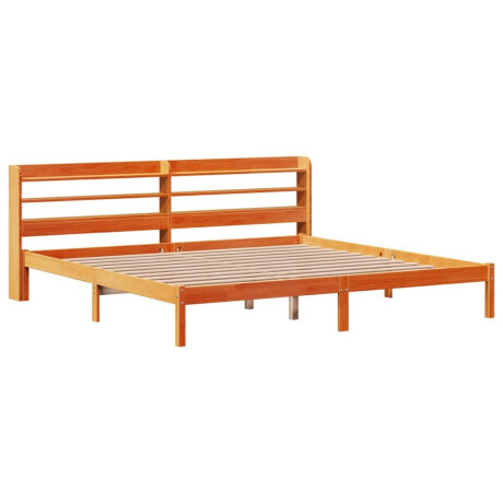 vidaXL Bedframe met hoofdbord massief grenenhout wasbruin 180x200 cm afbeelding3 - 1