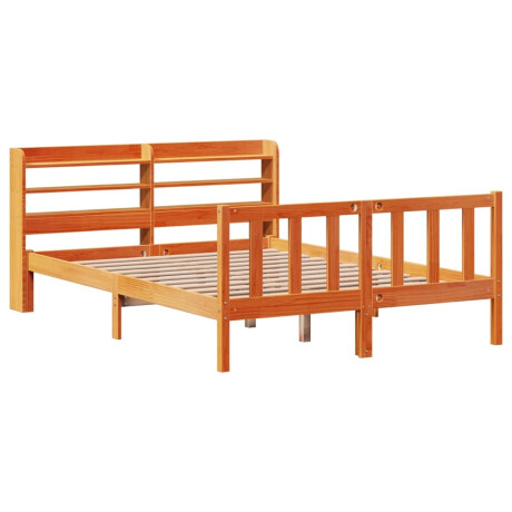 vidaXL Bedframe met hoofdbord massief grenenhout wasbruin 160x200 cm afbeelding3 - 1