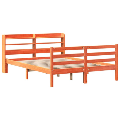 vidaXL Bedframe zonder matras massief grenenhout wasbruin 160x200 cm afbeelding3 - 1