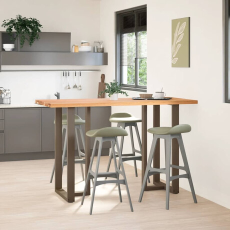 vidaXL Bartafel rechthoekig 180x80x102 cm massief eikenhout lichtbruin afbeelding3 - 1