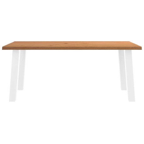 vidaXL Eettafel rechthoekig 180x100x74 cm massief eikenhout lichtbruin afbeelding3 - 1