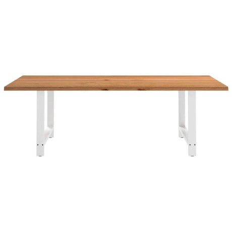 vidaXL Eettafel rechthoekig 180x100x74 cm massief eikenhout lichtbruin afbeelding3 - 1