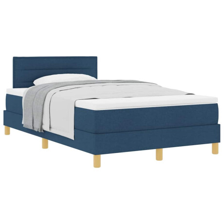 vidaXL Boxspringbed met matras met matras Blauw 120 x 190 cm Stof afbeelding3 - 1