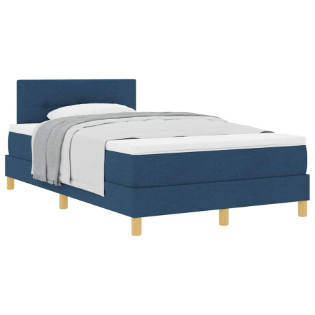 vidaXL Boxspringbed met matras met matras Blauw 120 x 190 cm Stof afbeelding3 - 1