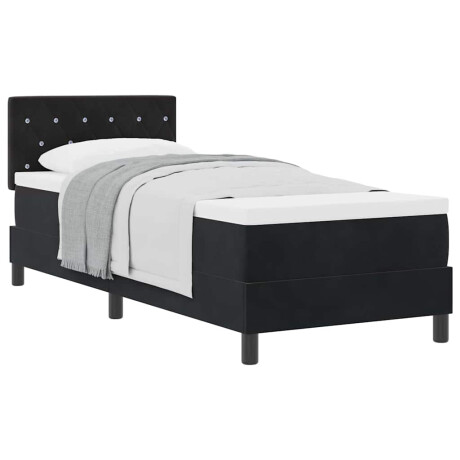 vidaXL Boxspringbed met matras Zwart 80 x 200 cm Fluweel afbeelding3 - 1