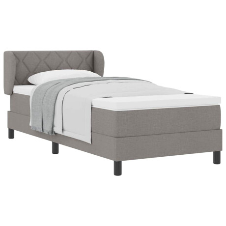 vidaXL Boxspringbed met matras met matras Taupe 90 x 190 cm Stof afbeelding3 - 1