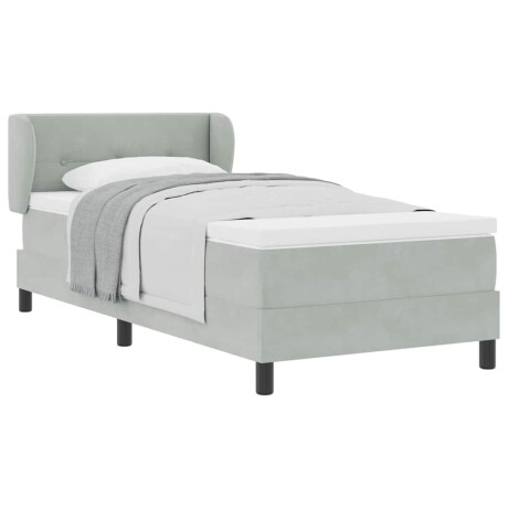 vidaXL Boxspringbed met donkergrijs fluwelen matras 80x200 cm afbeelding3 - 1