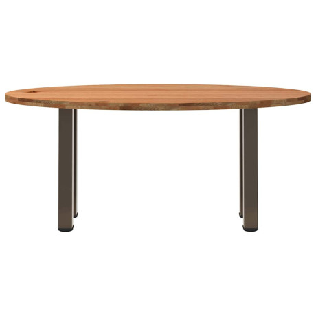 vidaXL Eettafel 180x90x74 cm ovaal massief eikenhout lichtbruin afbeelding3 - 1